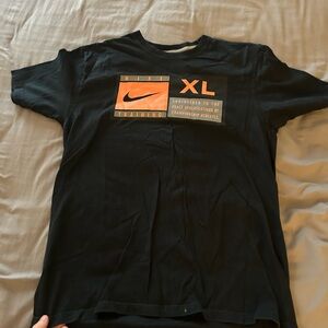 Nike Black T-Shirt with Orange Accents